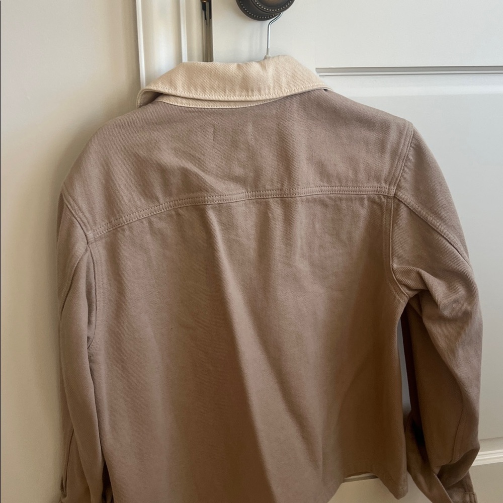 Still Here Arcade  Zip-Front Jacket with Contrast Collar Small - Picture 5 of 8